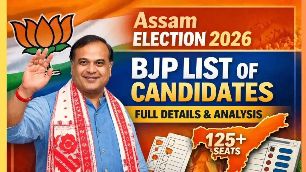 BJP List of Candidates 2026 Assam
