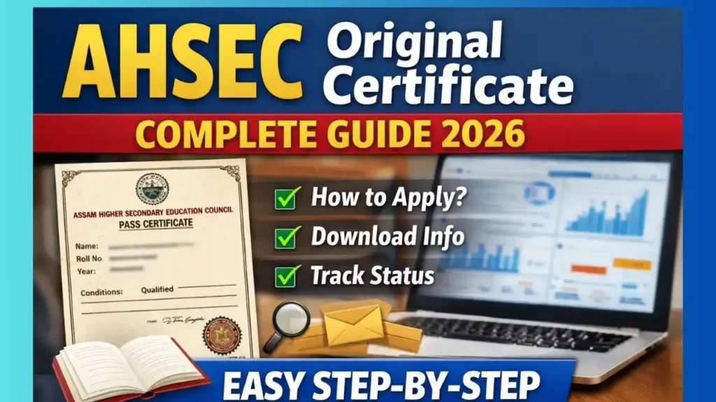 Assam Higher Secondary Education Council Original Certificate